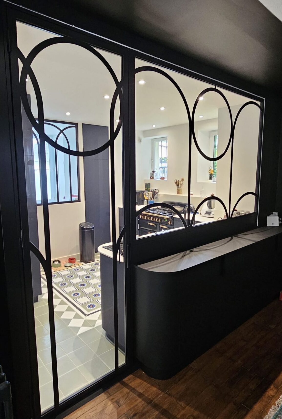 Porte verrière style art déco